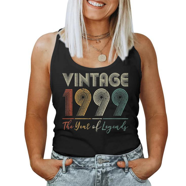 Vintage 1999 22Thbirthday Gift Ideas Men Women Him Her Women Tank Top Basic Casual Daily Weekend Graphic