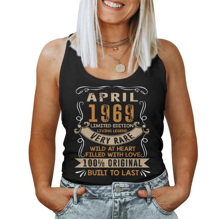 Vintage 50Th Birthday April 1969 Shirt 50 Years Old Women Tank Top