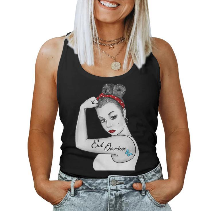 Womens Vintage End Overdose Pinup Girl Tattoo Butterfly Women Tank Top