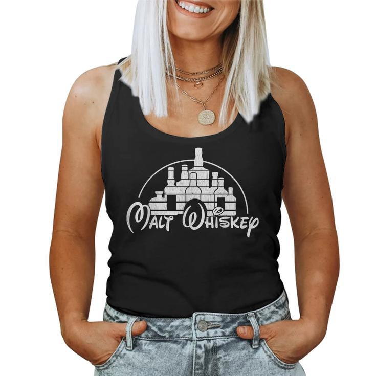 Vintage Malt Whiskey - Funny Malt Whiskey  Women Tank Top Basic Casual Daily Weekend Graphic