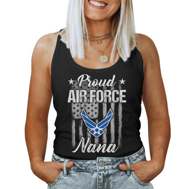 Womens Air Force Soldier Nana  Proud Air Force Nana  Women Tank Top Basic Casual Daily Weekend Graphic