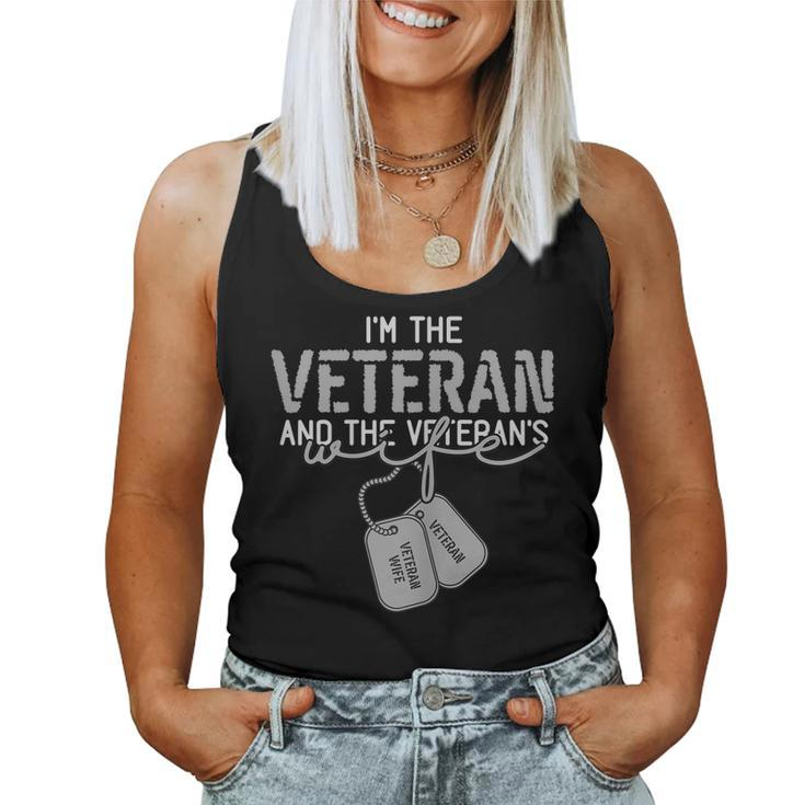 Womens American Veteran And Veterans Wife Funny Women Veterans Day  Women Tank Top Basic Casual Daily Weekend Graphic