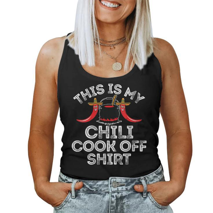 Womens Funny Chili Cook Off Event  Gift For Men Women Youth  Women Tank Top Basic Casual Daily Weekend Graphic