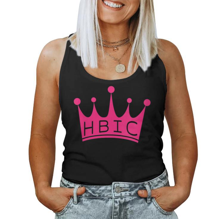 Womens Hbic Womens Gift Head Bitch In Charge Design  Women Tank Top Basic Casual Daily Weekend Graphic