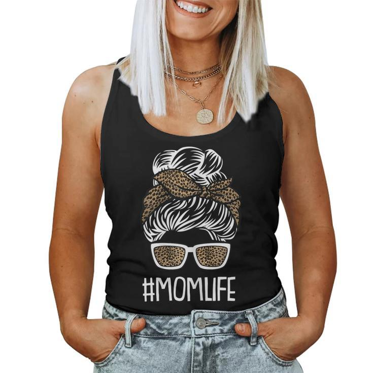 Womens Mom-Life Mothers-Day Leopard Print Mama Mommy Momma  Women Tank Top Basic Casual Daily Weekend Graphic