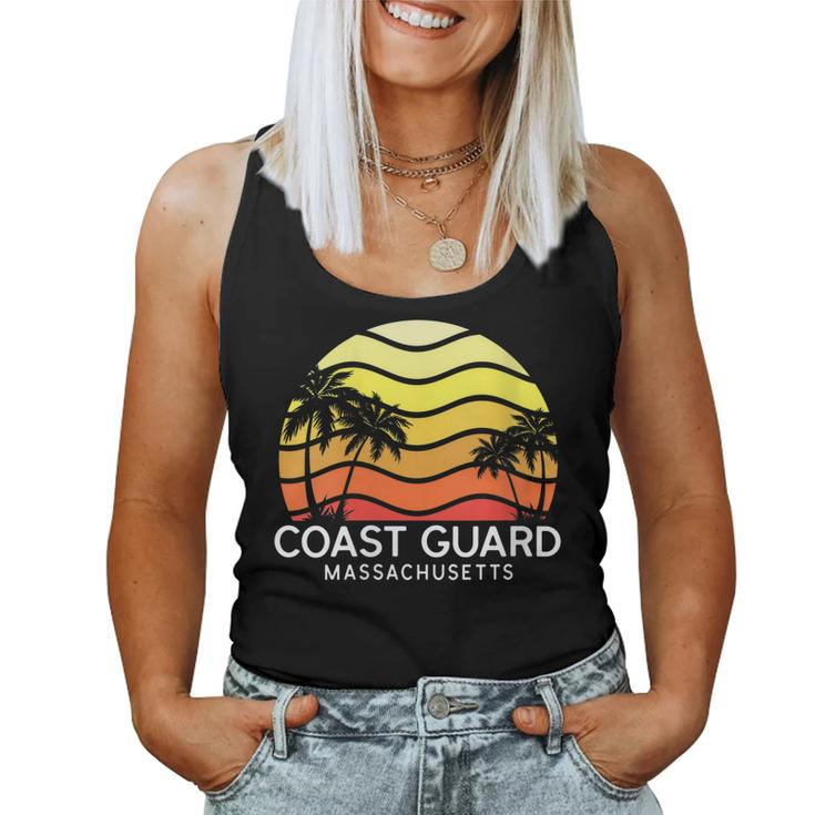 Womens Retro Coast Guard Surf Beach Vintage Palm Venice 70S  Women Tank Top Basic Casual Daily Weekend Graphic