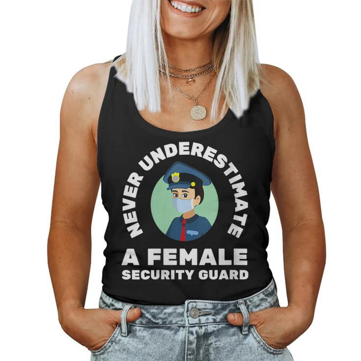 Womens Security Guard Bouncer And Security Officer - Female Officer  Women Tank Top Basic Casual Daily Weekend Graphic