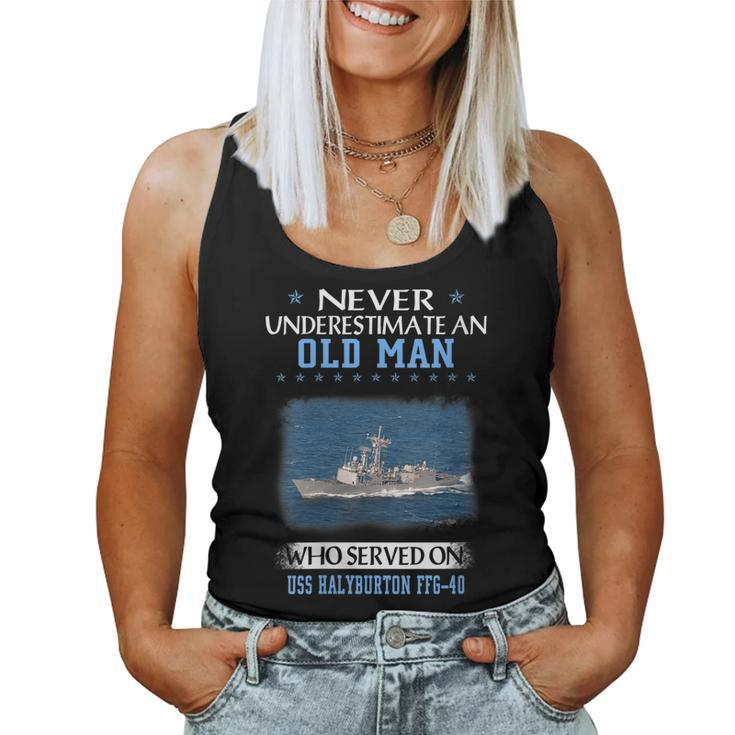 Womens Uss Halyburton Ffg-40 Veterans Day Father Day  Women Tank Top Basic Casual Daily Weekend Graphic