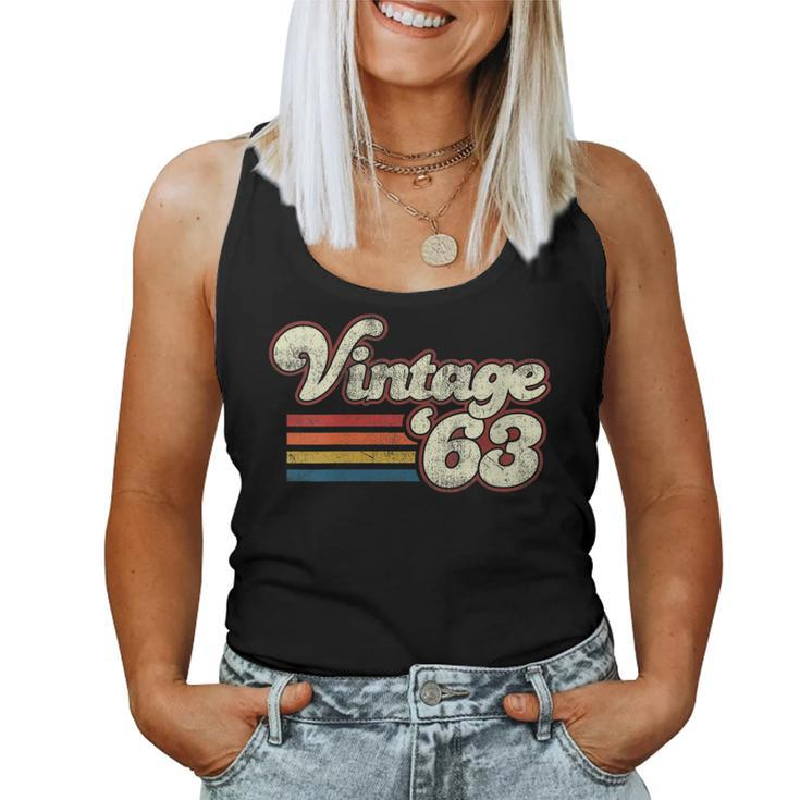 Womens Vintage 1963 Birthday  Women Tank Top Basic Casual Daily Weekend Graphic