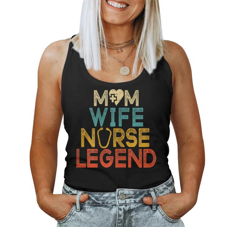 Womens Wife Mom Nurse Legend Womens Rn Lpn Mothers Day For Nurses  Women Tank Top Basic Casual Daily Weekend Graphic
