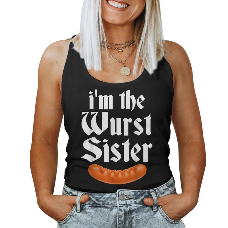 Im The Wurst Sister Oktoberfest German Beer Drink Women Tank Top