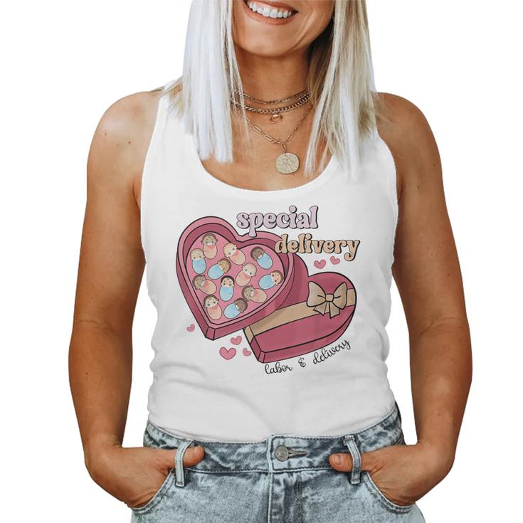 Special Delivery Labor And Delivery Nurse Valentines Day  Women Tank Top Basic Casual Daily Weekend Graphic