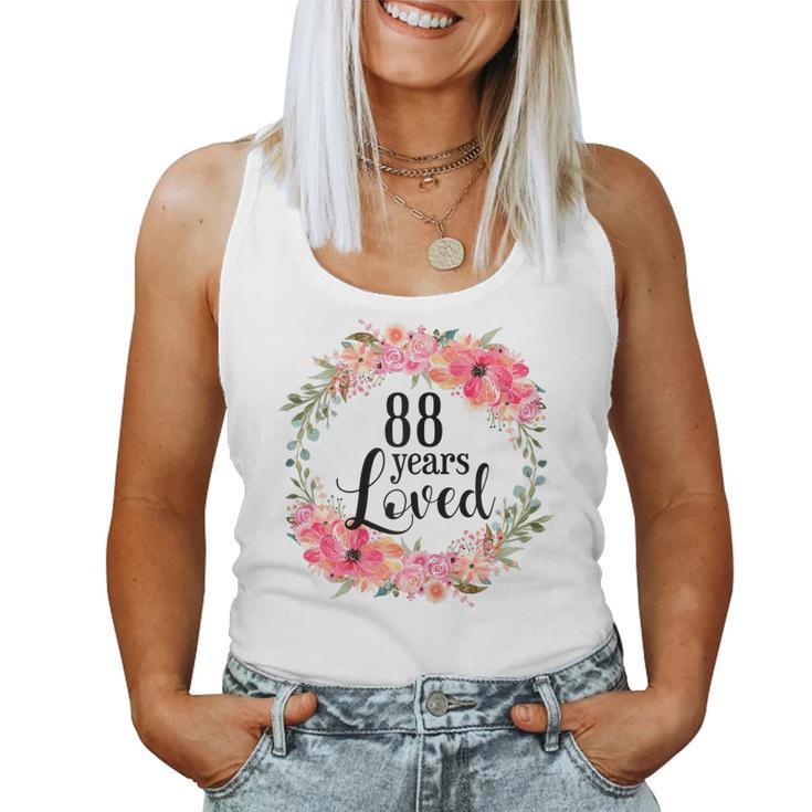 Womens 88Th Birthday 88 Years Old Loved Awesome Since 1933 Women Tank Top