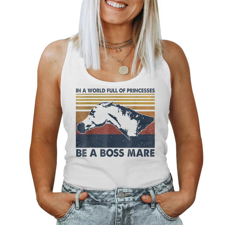 Be A Boss Mare Equestrian Themed Horse Lovers Women Tank Top
