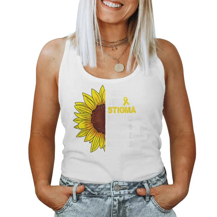 Break The Stigma Mental Health Awareness Matters Sunflower Women Tank Top