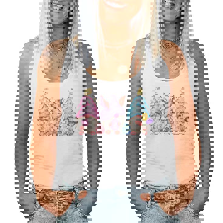 Womens Cute Easter Gnomes Easter Eggs Baby Chicks Easter Women Tank Top