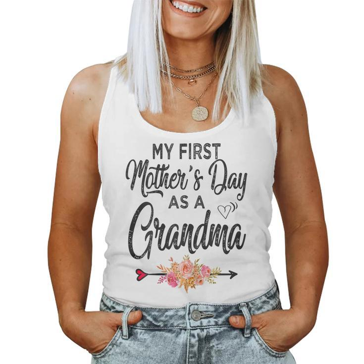 Womens My First As A Grandma 2023 Women Women Tank Top