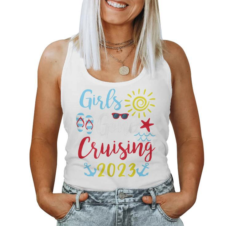 Womens Girls Gone Cruising 2023 Cruise Squad Vacation Girl Trip Women Tank Top
