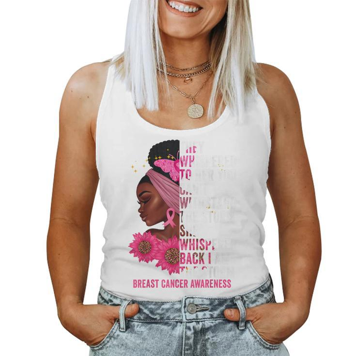 Im The Storm Black Women Breast Cancer Survivor Pink Ribbon  Women Tank Top Basic Casual Daily Weekend Graphic