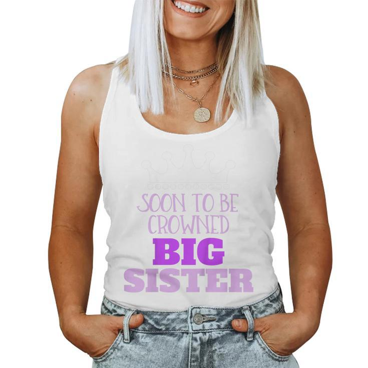 Kids Big Sister Baby Reveal Pregnancy Sibling Women Tank Top