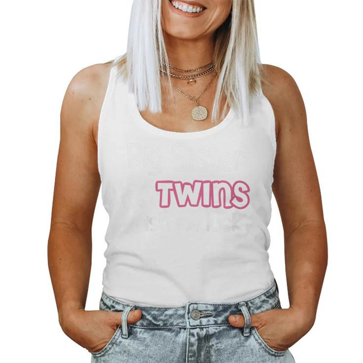 Kids Big Sister Of Twins Promoted To Big Brother Women Tank Top