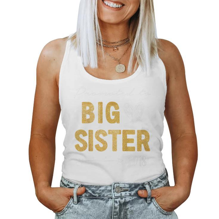 Kids Promoted To Big Sister 2018 Pregnancy Announcement Women Tank Top