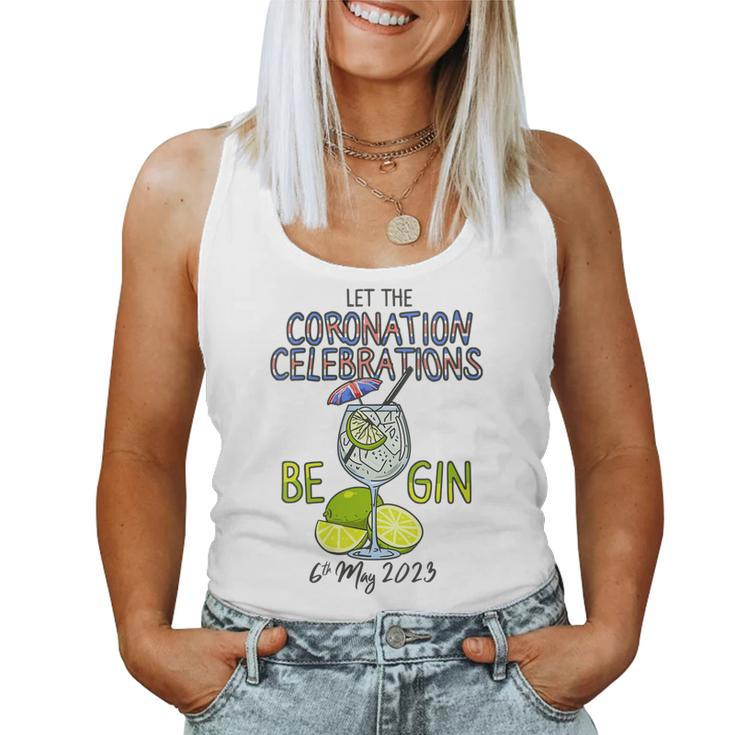 Womens Let The Celebrations Be Gin King Charles Iii Coronation 2023 Women Tank Top