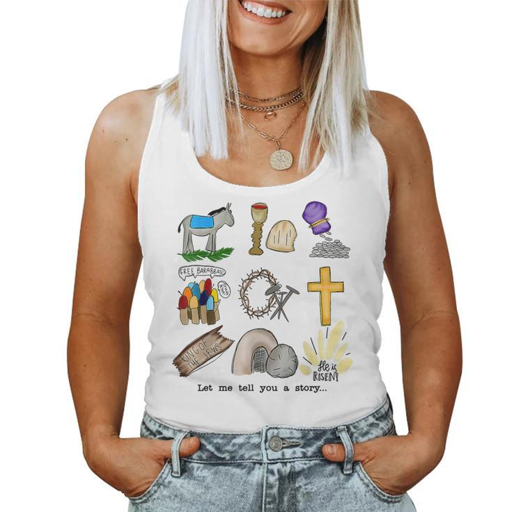 Let Me Tell You A Story Jesus Religious Christian Easter Women Tank Top