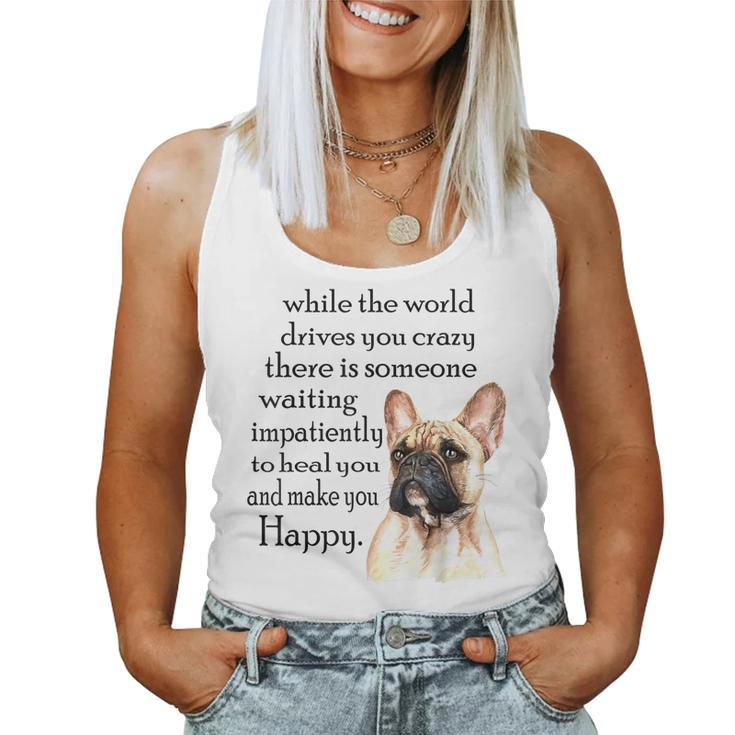 Love French Bulldog For Frenchie Mom Dog Birthday Women Tank Top