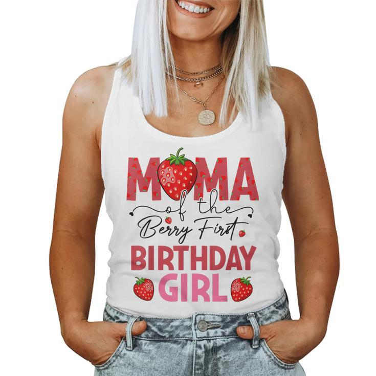 Mama Of The Berry First Birthday Girl Sweet Strawberry Women Tank Top