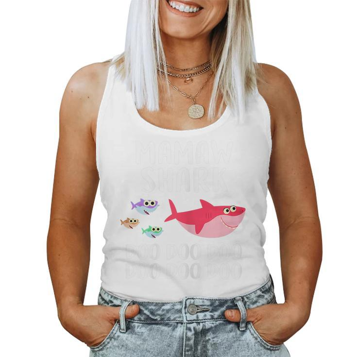 Mamaw Shark Shirt For Matching Family Tee Women Tank Top