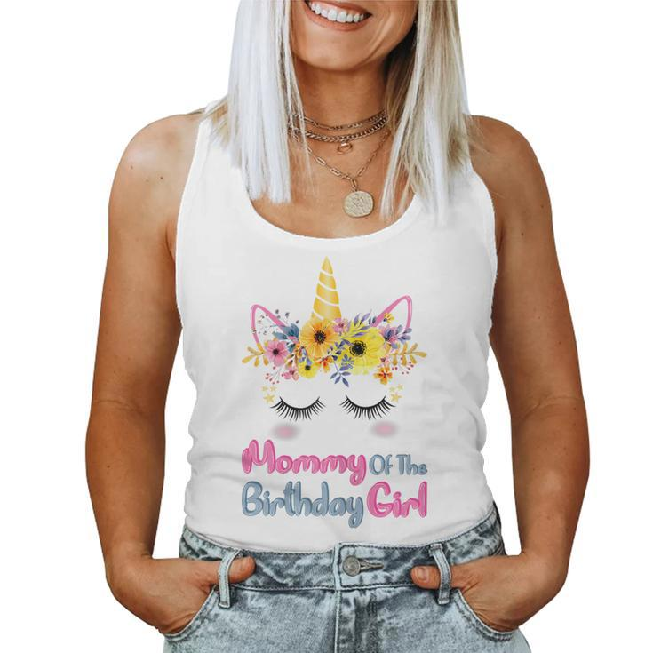Womens Mommy Of The Birthday Girl - Matching Unicorn Birthday Women Tank Top