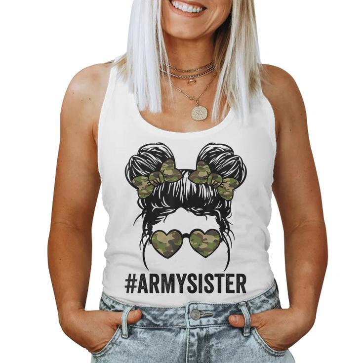 Proud Army Sister Funny  For Army Wives Army Women  Women Tank Top Basic Casual Daily Weekend Graphic