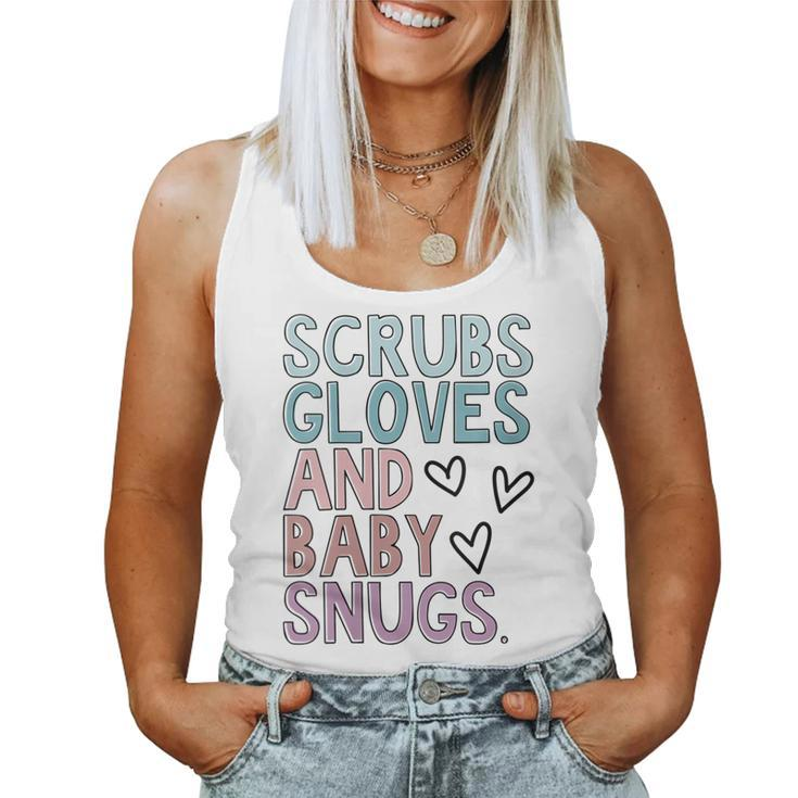 Womens Scrubs Gloves And Baby Snugs Women Tank Top