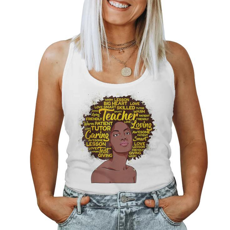 Teacher Black History Month African American Melanin Woman  Women Tank Top Basic Casual Daily Weekend Graphic