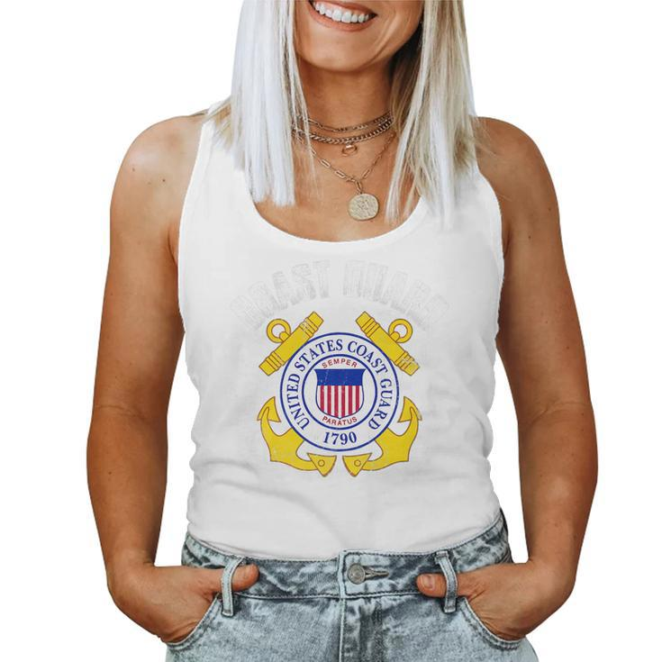 Womens Womens US Coast Guard Proud Aunt With American Flag   Women Tank Top Basic Casual Daily Weekend Graphic