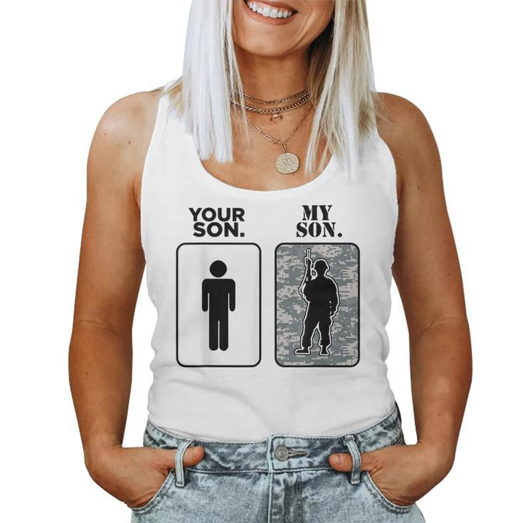 Your Son My Son Military Parents Army Moms Army Dads  Women Tank Top Basic Casual Daily Weekend Graphic
