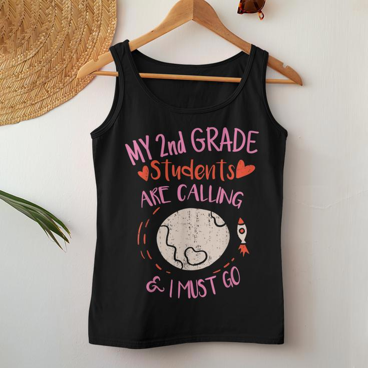My 2Nd Grade Students Are Calling And I Must Go Teacher Team Women Tank Top Unique Gifts