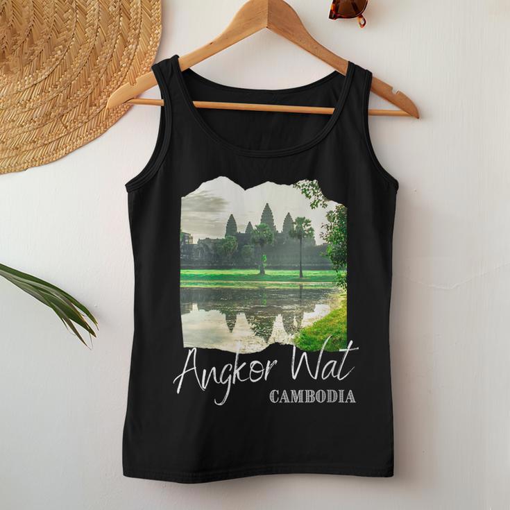 Womens Angkor Wat Khmer Historical Temple Cambodia Women Tank Top | Mazezy