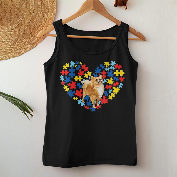 Autism Awareness Chihuahua Heart Dog Dad Dog Mom Gift Women Tank Top Basic Casual Daily Weekend Graphic Funny Gifts