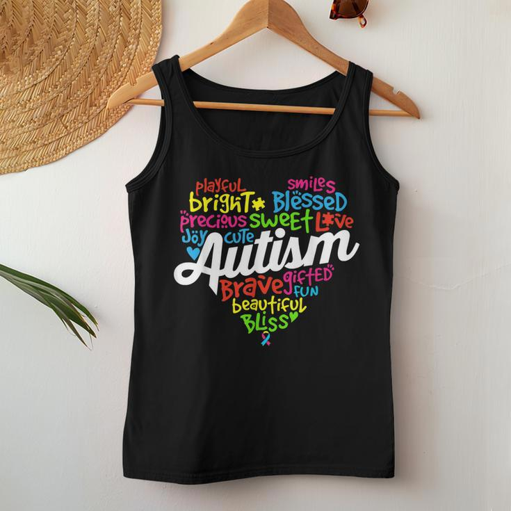 Autism Heart Autism Awareness Proud Autism Mom Dad Kids Women Tank Top Unique Gifts