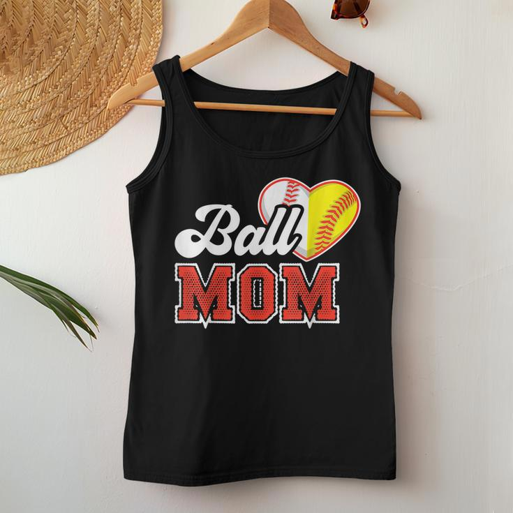 Ball Mom Baseball Softball Parent Women Tank Top Unique Gifts