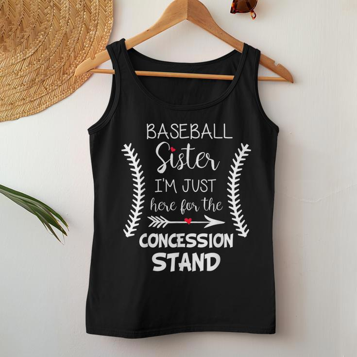 Baseball Sister Im Just Here For The Concession Stand Women Tank Top Unique Gifts