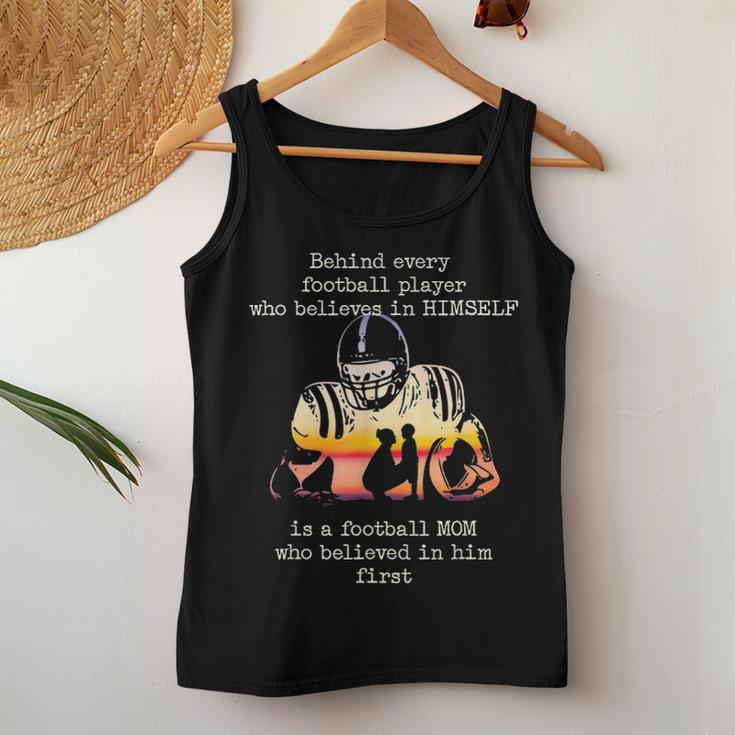 Behind Every Football Player Is A Football Mom Proud Parent V2 Women Tank Top Basic Casual Daily Weekend Graphic Funny Gifts