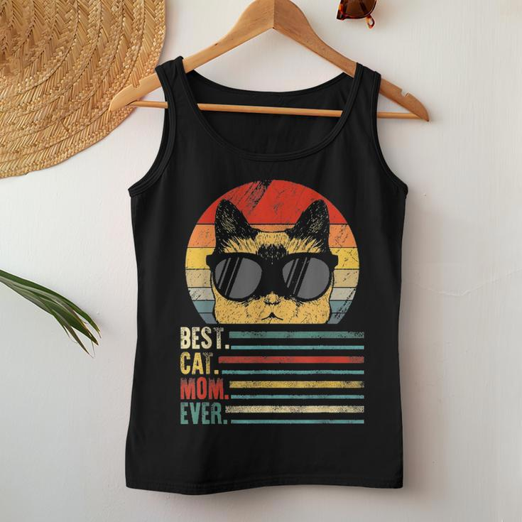 Best Cat Mom Ever Fist Bump Mothers Day Gift Women Vintage Women Tank Top Basic Casual Daily Weekend Graphic Funny Gifts