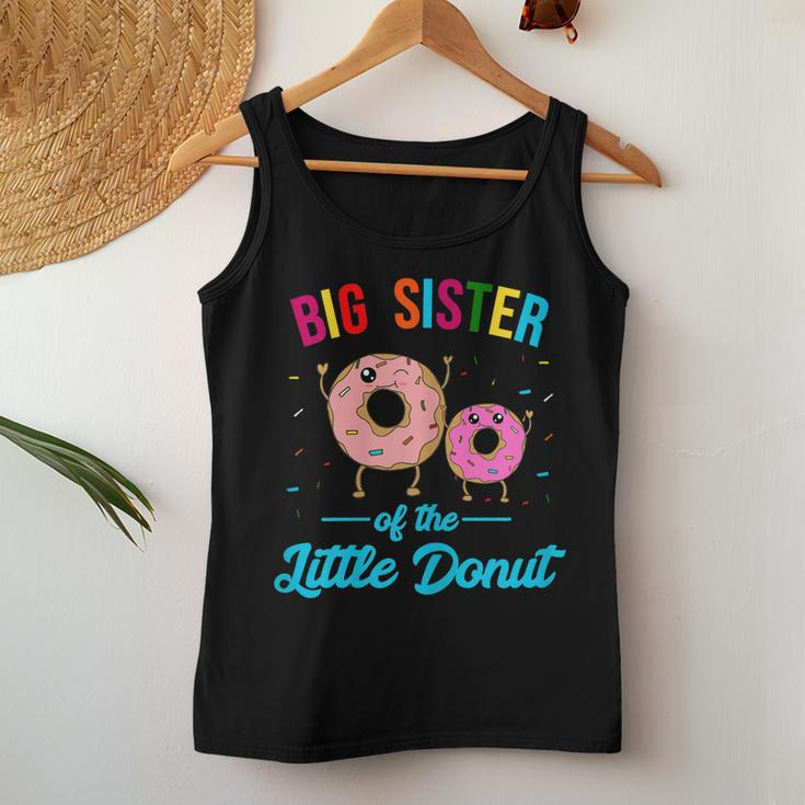 Big Sister Of The Little Donut Birthday Party Sis Women Tank Top Unique Gifts