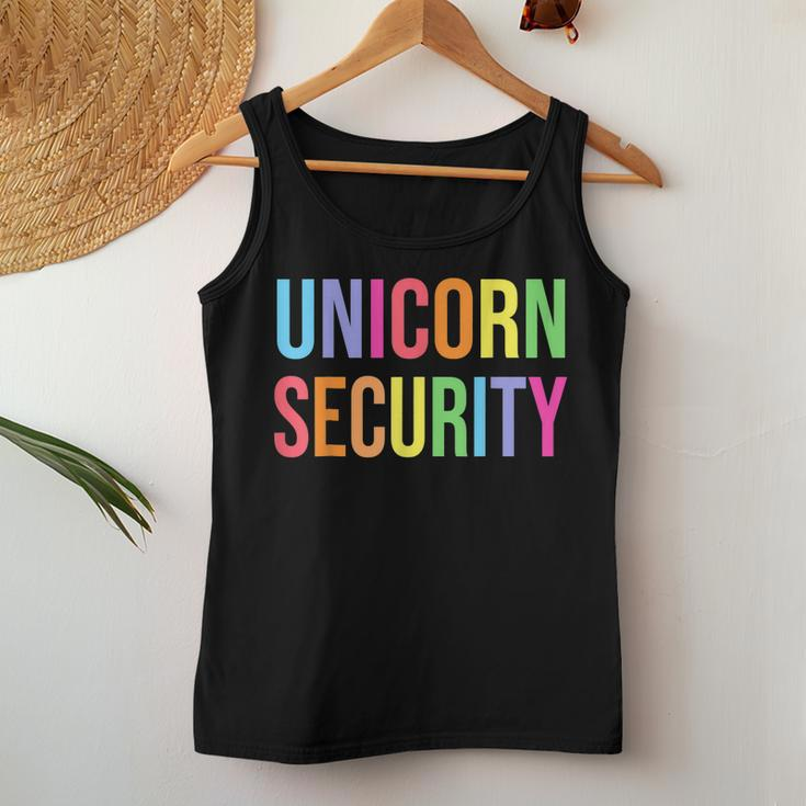 Birthday Girl Dad Mom Daughter Unicorn Security Women Tank Top Unique Gifts