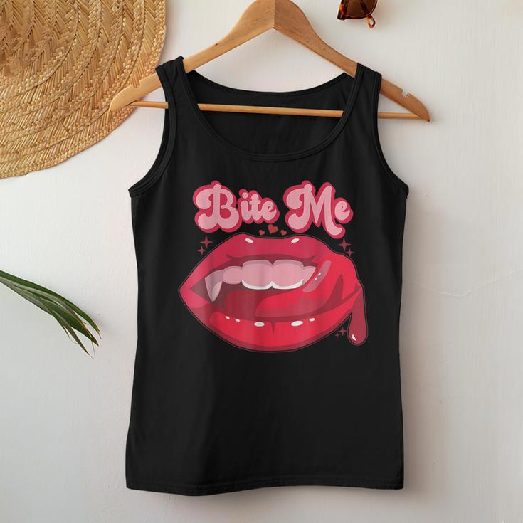 Bite Me Lips Valentine Gifts Valentines Day For Women Women Tank Top Basic Casual Daily Weekend Graphic Funny Gifts