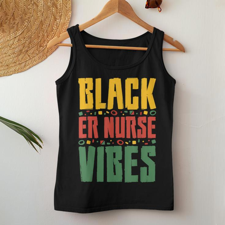 Black Er Nurse Vibes Black History Month Emergency Nurse Women Tank Top Basic Casual Daily Weekend Graphic Funny Gifts