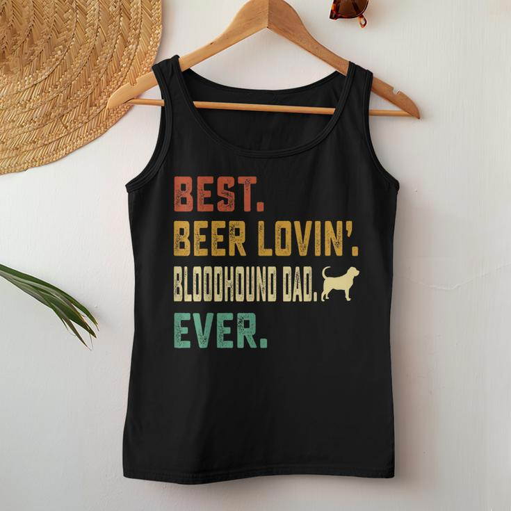 Bloodhound Dog Lover Best Beer Loving Bloodhound Dad Women Tank Top Unique Gifts